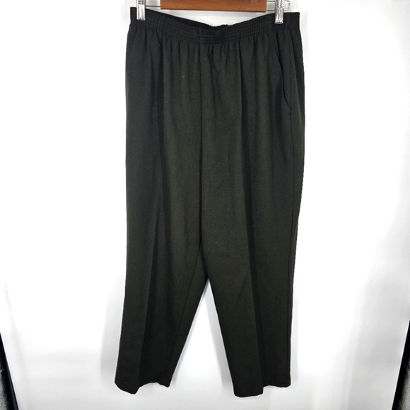 Dressbarn Pants Women’s 18WP Green Elastic Waistband Relaxed Fit Vintage - Picture 1 of 8